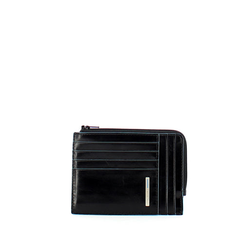 Piquadro - bustina portamonete blue square - pu1243b2r - nero | Italystation.com - Shop Now at italystation.com
