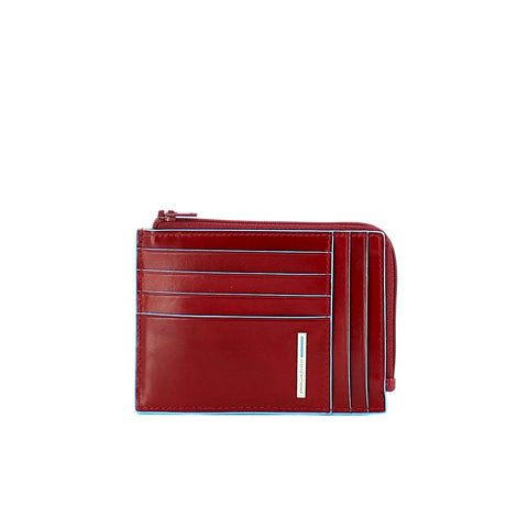 Piquadro - bustina portamonete blue square - pu1243b2r - ross | Italystation.com - Shop Now at italystation.com