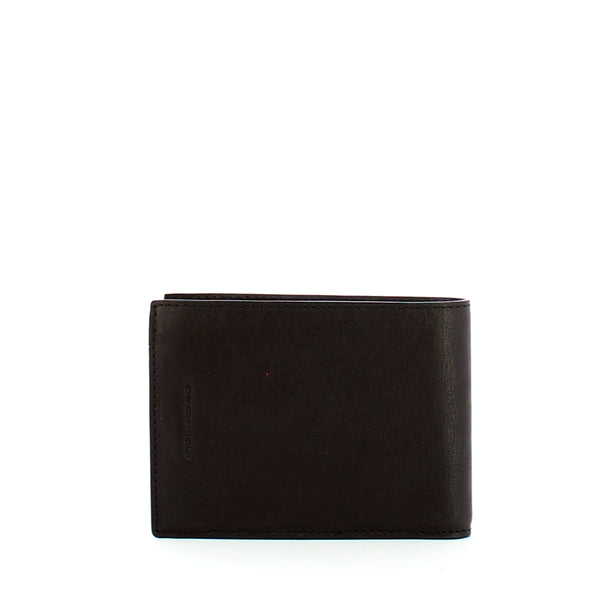 Piquadro - portafogli portamonete black square - pu257b3r - t | Italystation.com - Shop Now at italystation.com