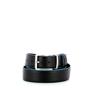 Piquadro - Cintura reversibile 35 mm Blue Square - CU2619B2 - NERO/BLU2