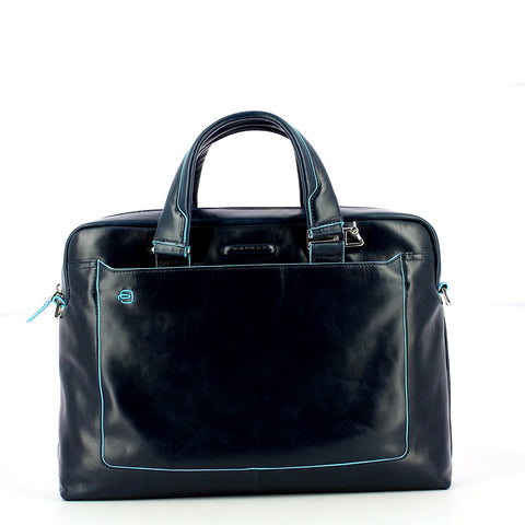 Piquadro - cartella due manici porta pc blue square 14.0 - ca | Italystation.com - Shop Now at italystation.com