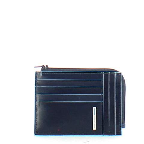 Piquadro - bustina portamonete blue square - pu1243b2r - blu2 | Italystation.com - Shop Now at italystation.com