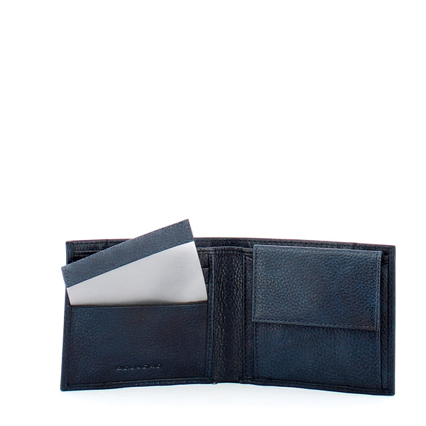 Piquadro - portafoglio con portamonete p15 plus - pu4188p15s  | Italystation.com - Shop Now at italystation.com