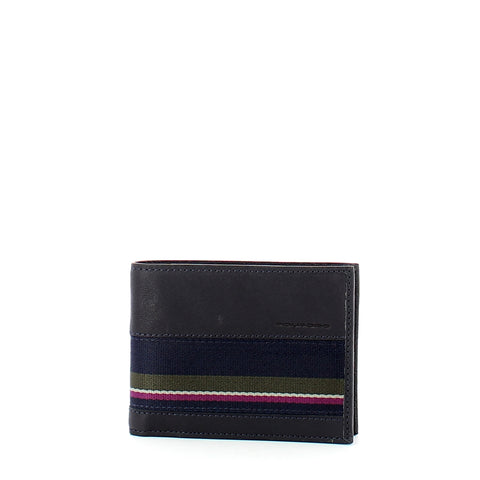 Piquadro - portafoglio con portamonete b3s - pu257b3sr - blu3 | Italystation.com - Shop Now at italystation.com