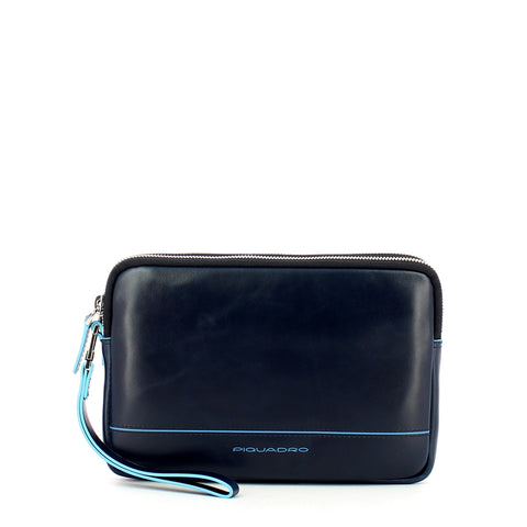 Piquadro - pochette da polso blue square - ac3944b2 - blu2 | Italystation.com - Shop Now at italystation.com
