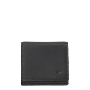 Dudubags - Portafoglio Uomo Flavio con portamonete Nero Nuvola Pelle - 620-216 - NERO
