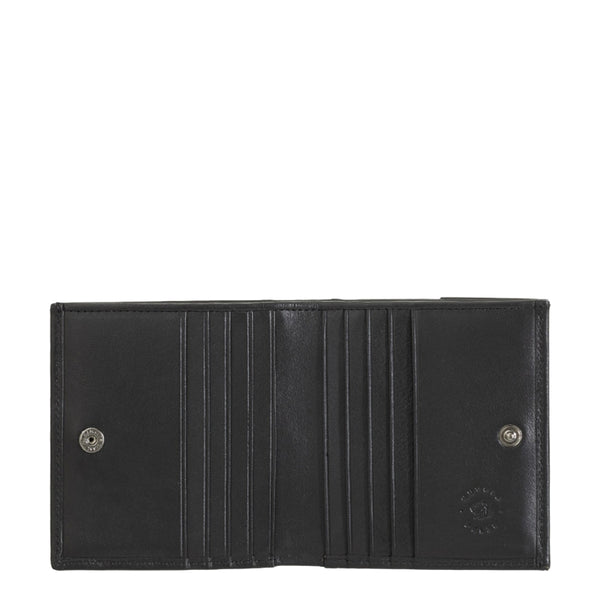 Dudubags - Portafoglio Uomo Flavio con portamonete Nero Nuvola Pelle - 620-216 - NERO