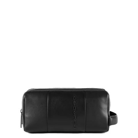 Piquadro - beauty case in pelle urban - by3880ub00 - nero | Italystation.com - Shop Now at italystation.com