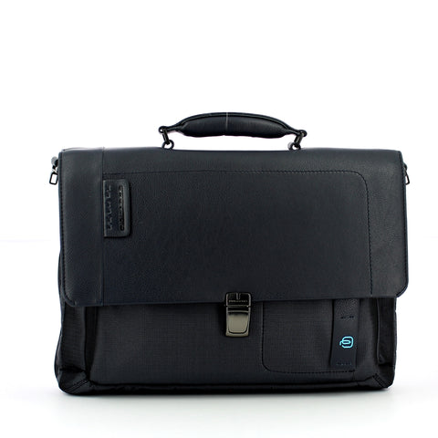 Piquadro - expandable 15.0 laptop briefcase p16 - ca3111p16 - | Italystation.com - Shop Now at italystation.com