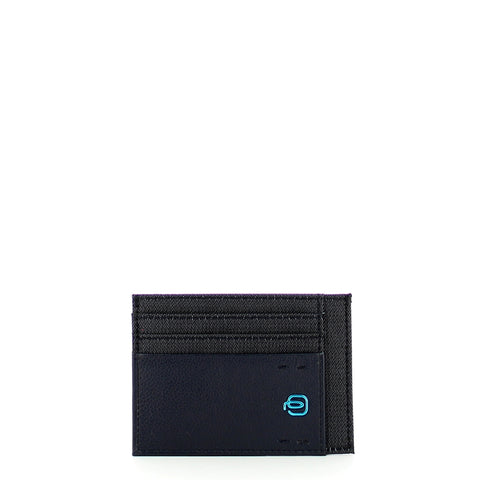 Piquadro - p16 card holder - pp2762p16 - chevron/blu | Italystation.com - Shop Now at italystation.com