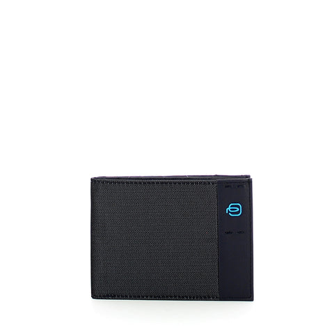 Piquadro - p16 twelve slots wallet - pu1241p16 - chevron/blu | Italystation.com - Shop Now at italystation.com