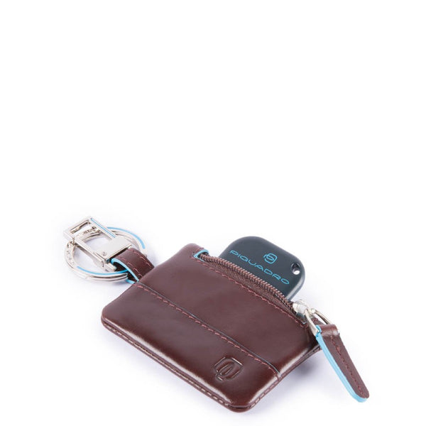 Piquadro - portachiavi con connequ blue square - pc4821b2 - m | Italystation.com - Shop Now at italystation.com