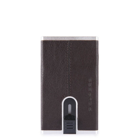 Piquadro - Porta carte di credito con Sliding System Black Square - PP4825B3R - TESTA/DI/MORO
