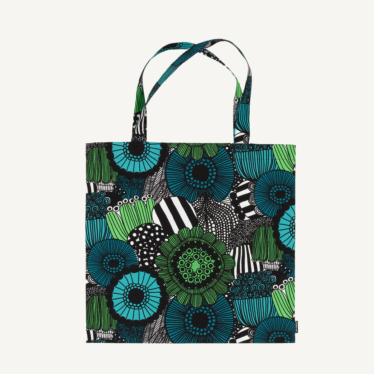 Marimekko - Pieni Siirtolapuutarha Cotton Bag 067810 WHI | Italystation.com Shop Now at italystation.com