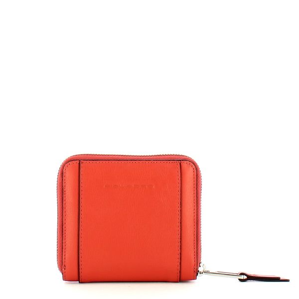 Piquadro - Portafoglio piccolo Muse Zip Around Arancio PD48 | Italystation.com Shop Now at italystation.com