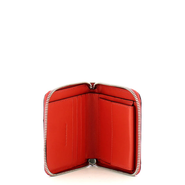 Piquadro - Portafoglio piccolo Muse Zip Around Arancio PD48 | Italystation.com Shop Now at italystation.com