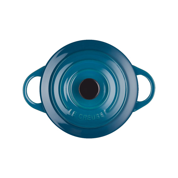 Le Creuset - Mini Coccotte Rotonda 10 cm Deep Teal 719011 | Italystation.com Shop Now at italystation.com