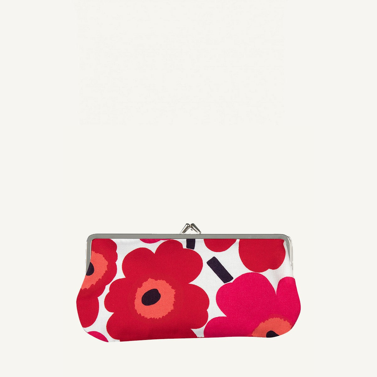 Marimekko - Mini Unikko Eyeglass Pouch 027003 WHITE,/RED | Italystation.com Shop Now at italystation.com
