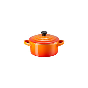Le Creuset - Mini Coccotte Rotonda 10 cm Arancio 71901100 | Italystation.com Shop Now at italystation.com