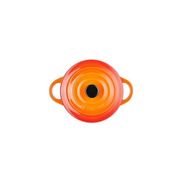 Le Creuset - Mini Coccotte Rotonda 10 cm Arancio 71901100 | Italystation.com Shop Now at italystation.com