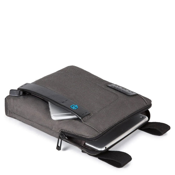 Piquadro - Chevron Grigio P16 Crossbody Bag with tablet sleeve - CA1358P16 - CHEVRON/GRIGIO