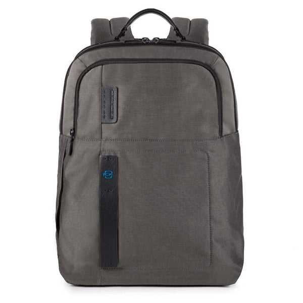 Piquadro - Zaino Porta PC Pulse P16 15.6" Chevron Grigio CA | Italystation.com Shop Now at italystation.com
