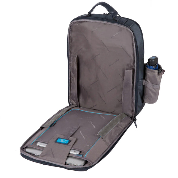 Piquadro - Zaino Porta PC Pulse P16 15.6" Chevron Grigio CA | Italystation.com Shop Now at italystation.com