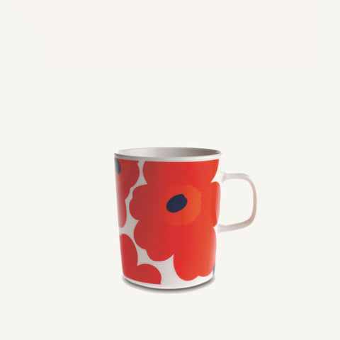 Marimekko - oiva/unikko mug 2,5 dl - 063431 - white,/red,/bl | Italystation.com - Shop Now at italystation.com