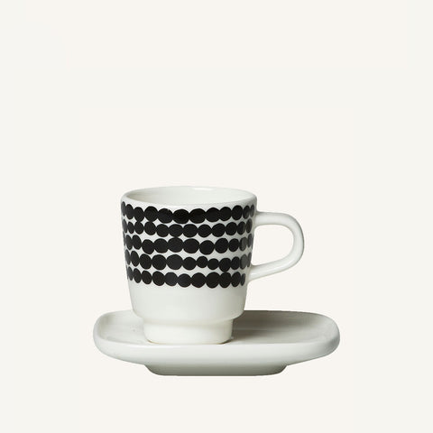 Marimekko - oiva/siirtolapuutarha espresso cup and plate 10x | Italystation.com - Shop Now at italystation.com