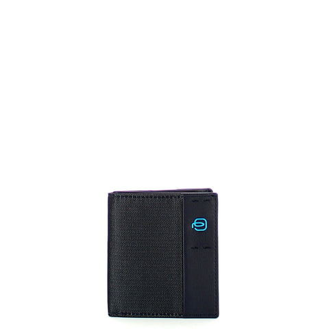 Piquadro - porta carte di credito p16 - pp1518p16 - chevron/b | Italystation.com - Shop Now at italystation.com