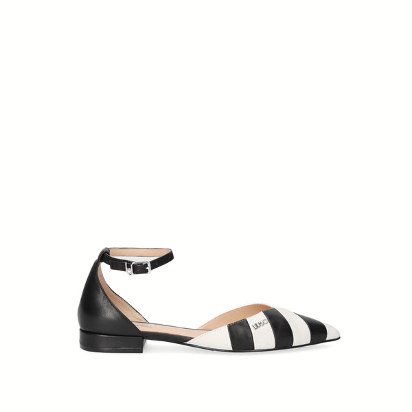 Liu Jo - Ballerine Viola a righe - SA1065PX156 - BIANCO/NERO