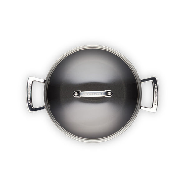 Le Creuset - Tegame basso in alluminio con coperchio 24 cm - 51107240010502 - NERO
