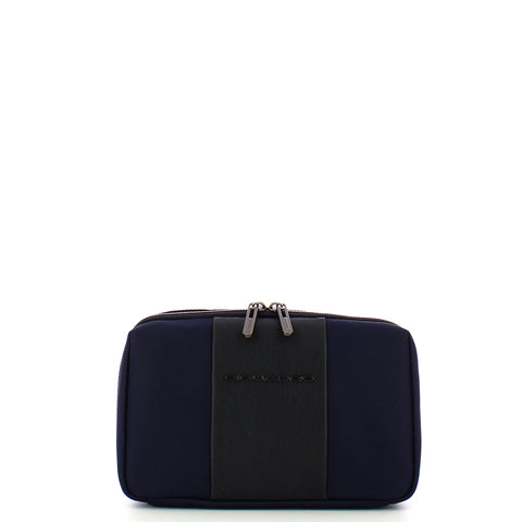 Piquadro - Pochette Porta Cavi Brief 2 tessuto riciclato - AC5481BR2 - BLU