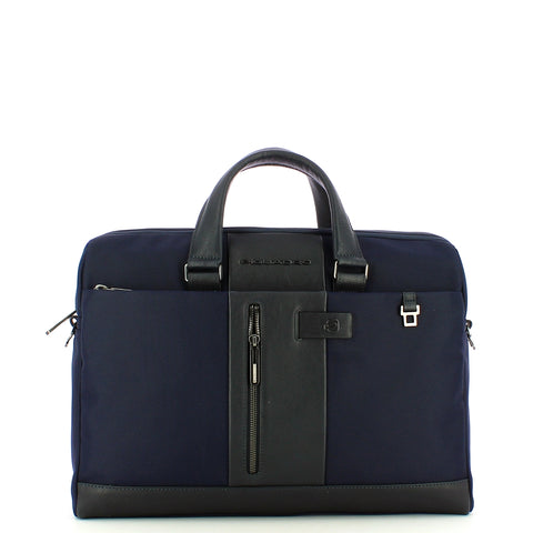 Piquadro - cartella due manici brief 2 15.6 rfid in tessuto r | Italystation.com - Shop Now at italystation.com