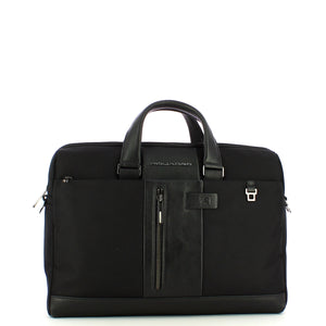 Piquadro - cartella due manici brief 2 15.6 rfid in tessuto r | Italystation.com - Shop Now at italystation.com