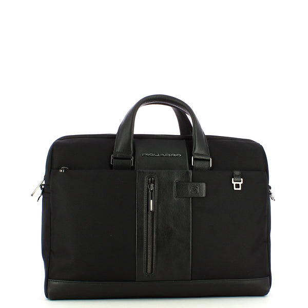 Piquadro - cartella due manici brief 2 15.6 rfid in tessuto r | Italystation.com - Shop Now at italystation.com
