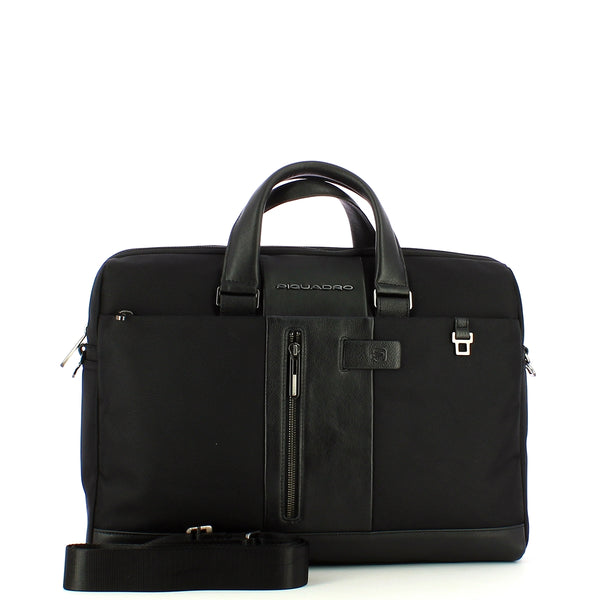 Piquadro - cartella due manici brief 2 15.6 rfid in tessuto r | Italystation.com - Shop Now at italystation.com