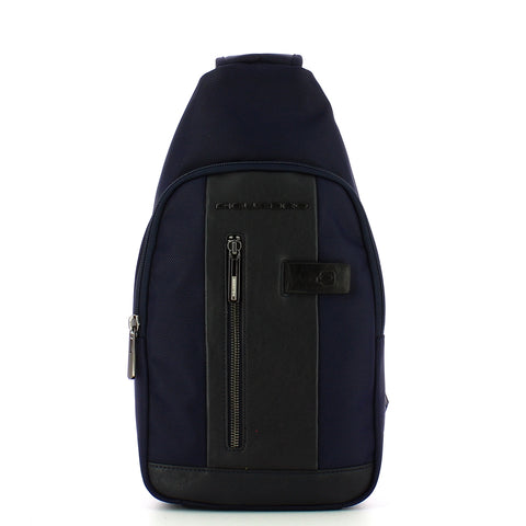 Piquadro - monospalla brief 2 in tessuto riciclato - ca4536br | Italystation.com - Shop Now at italystation.com