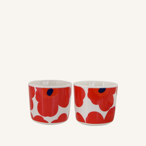Marimekko - set 2 oiva/unikko coffee cup 2 dl - 067849 - whi | Italystation.com - Shop Now at italystation.com