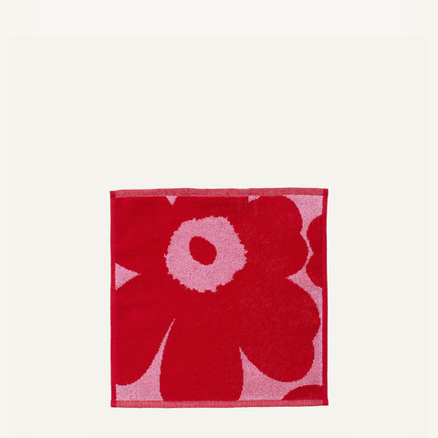 Marimekko - unikko mini towel 30x30 cm - 071203 - pink,/red | Italystation.com - Shop Now at italystation.com