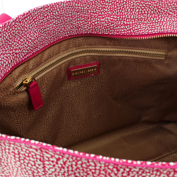 Borbonese - shopping bag large opl�� - 924343648 - rosa | Italystation.com - Shop Now at italystation.com