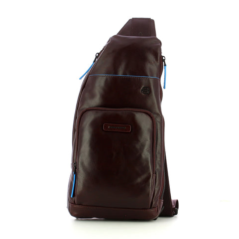 Piquadro - monospalla in pelle blue square - ca5577b2v - moga | Italystation.com - Shop Now at italystation.com