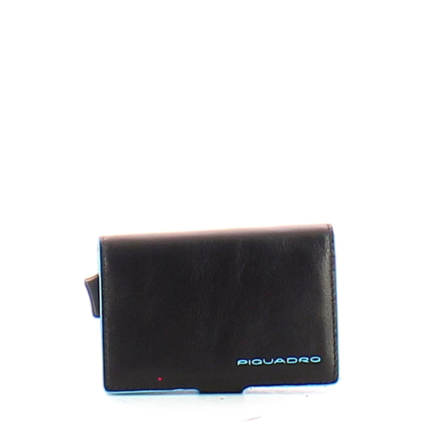 Piquadro - Porta carte di credito con Doppio Sliding System Blue Square RFID - PP5472B2R - NERO