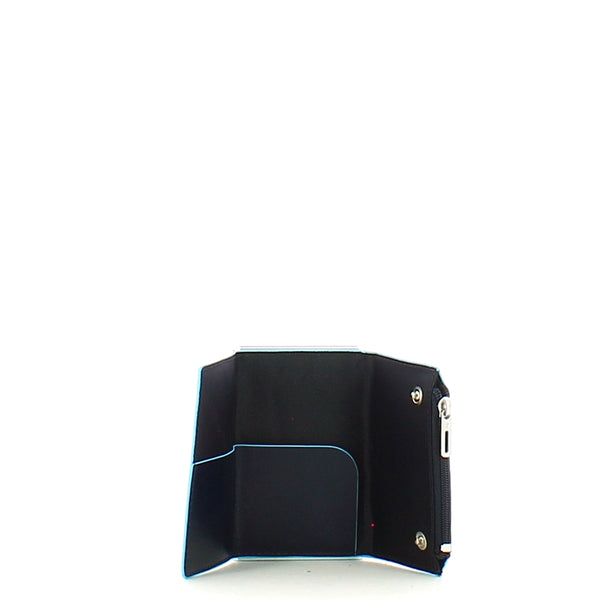 Piquadro - Porta carte di credito con Sliding System con portamonete e banconote RFID Blue Square - PP5585B2R - BLU2