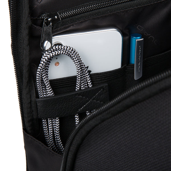 Piquadro - Zaino Porta PC in tessuto riciclato Trakai 14.0 RFID - CA5524W109 - NERO