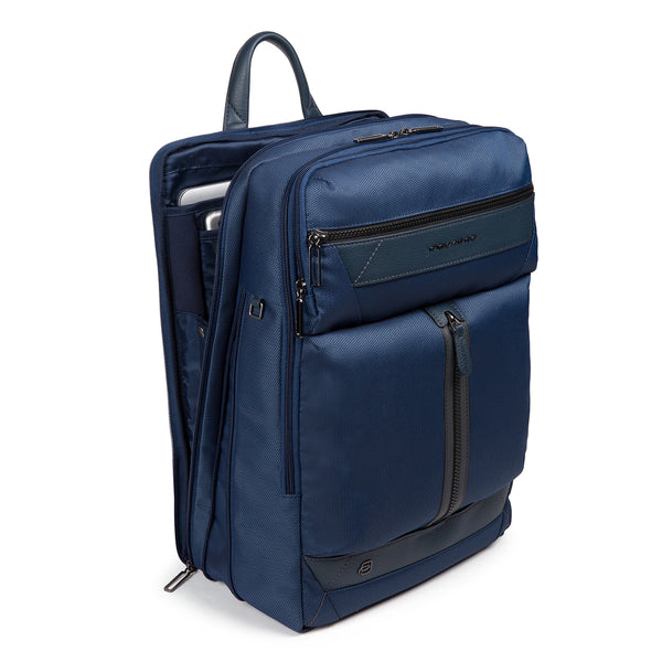 Piquadro - Zaino Fast-Check espandibile Trakai RIFD in tessuto riciclato 15.6 - CA5525W109 - BLU