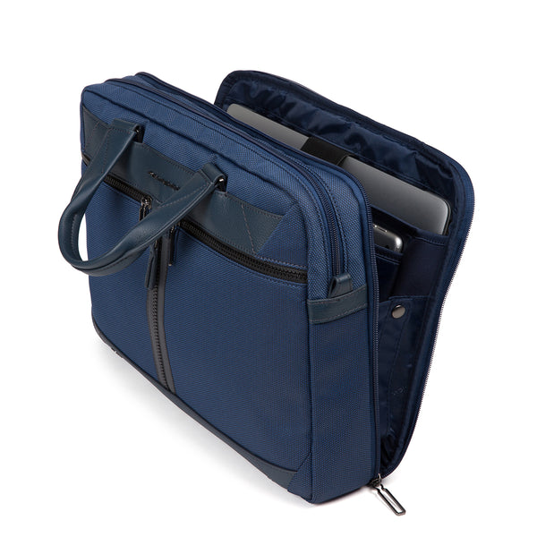 Piquadro - Cartella Fast-Check a due manici porta PC Trakai in tessuto 15.6 - CA5528W109 - BLU