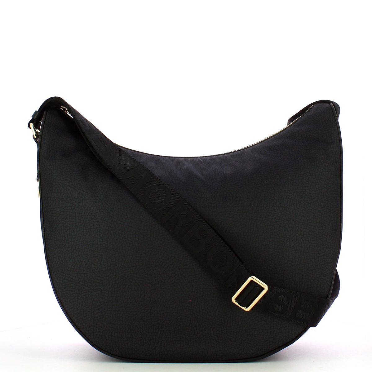 Borbonese - Borsa Luna Medium in Nylon Riciclato - 934412I15 - NERO