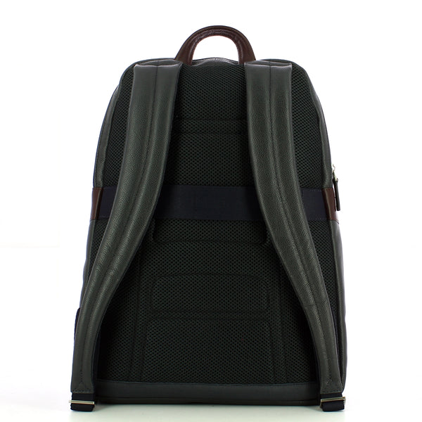 Piquadro - Zaino Porta PC in pelle 15.6 - CA4830X1 - BLU/MARRONE