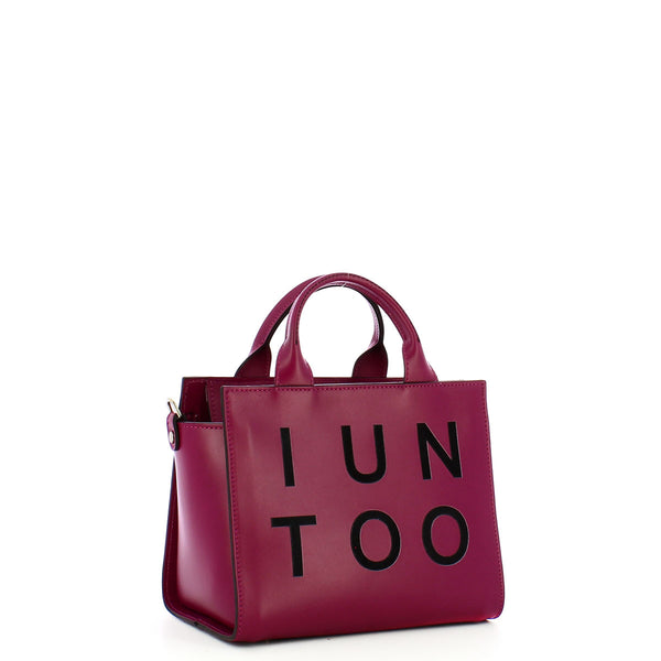 Iuntoo - Borsa a mano Piccola Autentica - 155003 - MAGENTA-NERO